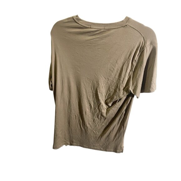 Robert Barakett Crew-Neck T-Shirt Size M Brown Stretch Casual - Picture 6 of 6